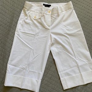 White straight leg cropped